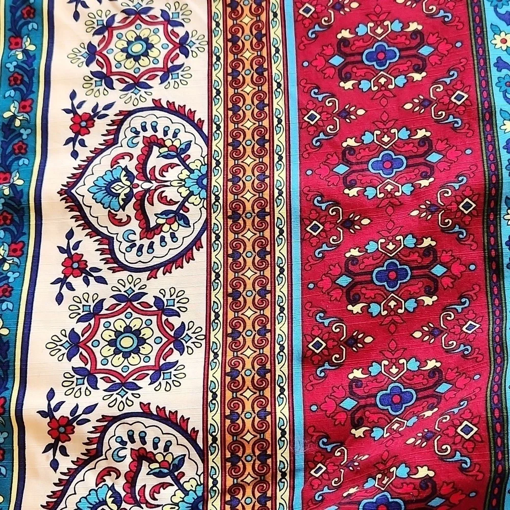 NWOT Bohemian multicolor floral print heavy cotton duvet cover 90